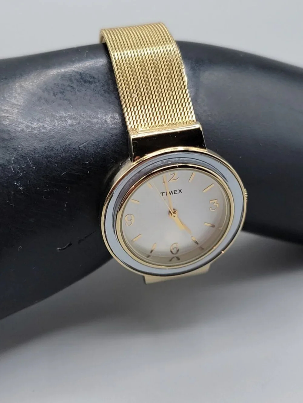 Timex Ameritus T2P197 Gold-Tone Mesh Band Women’s Watch 31mm White Dial 7.5